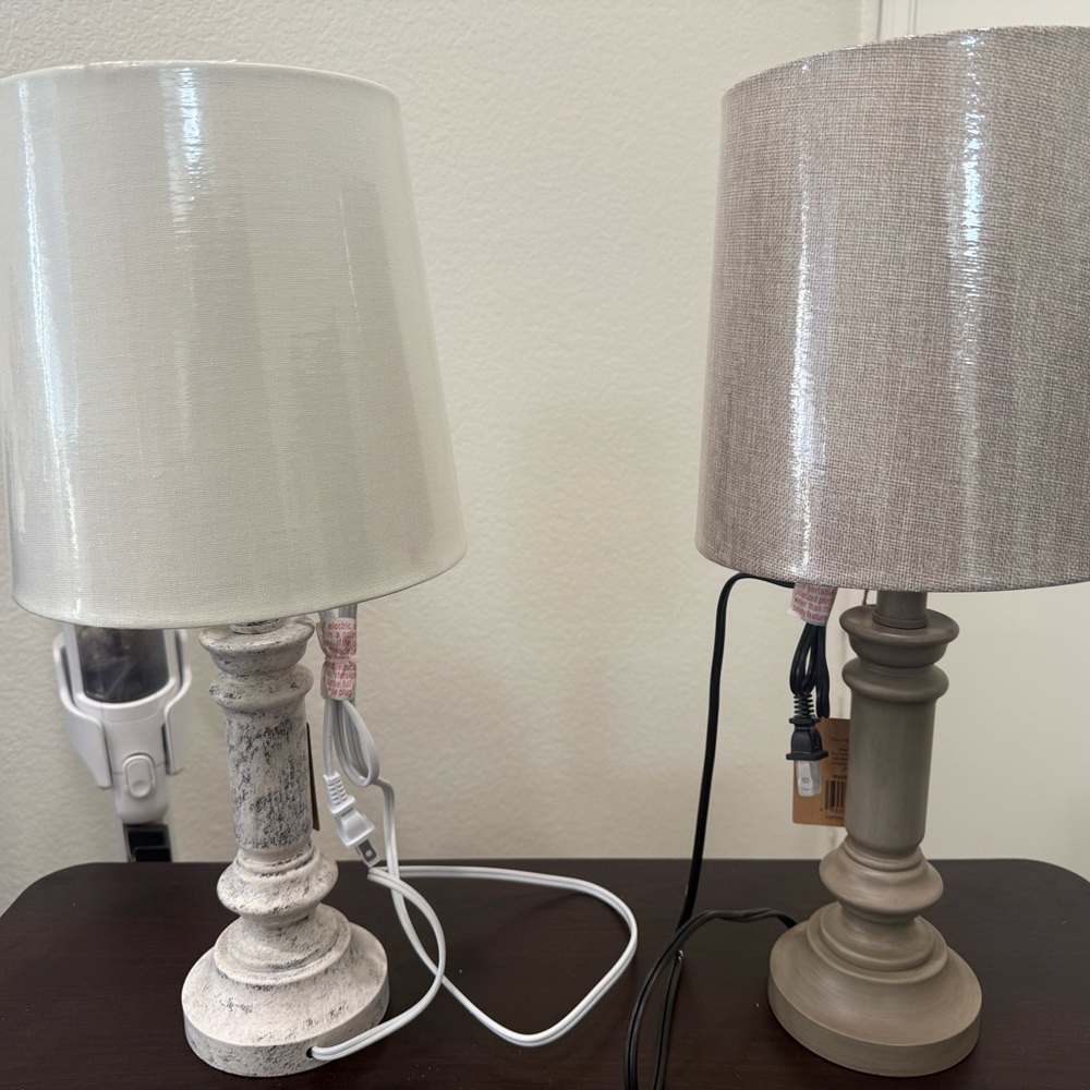Chic Cream and Tan Table Lamps